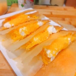 โรตีทิชชู่-วิปครีม-ฝอยทอง