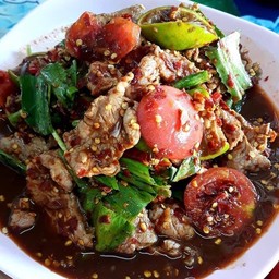 ตำเกาเหลาหมูตกครก