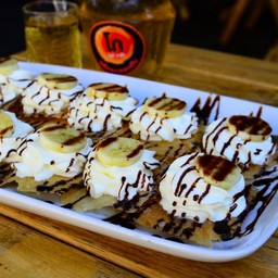 โรตีทิชชู่-กล้วย-วิปครีม-ช็อกโกแลต