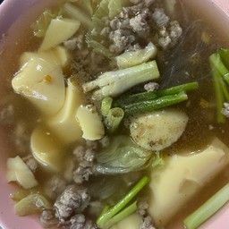 ต้มจืดผักกาดขาวเต้าหู้หมูสับ