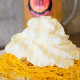 โรตีหนานุ่ม-วิปครีม-ฝอยทอง