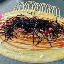 ใส่ไข่ ไก่สับ ปูอัด สาหร่ายแห้ง