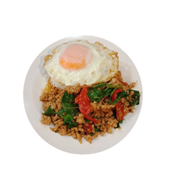 ข้าวกะเพราหมูสับ+ไข่ดาว