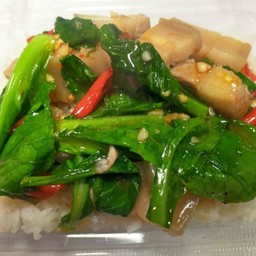 ข้าวแขนงหมูสามชั้น