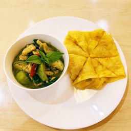 โรตีแกงเขียวหวานไก่