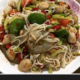 ตำซั่วแตงกุ้งสด