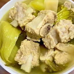 ต้ม กระดูก(ซี่โครงหมู) ผักกาดดอง ฟรีข้าว1ถุง