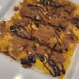 โรตีกล้วย+ไมโล Roti banana with egg & milo