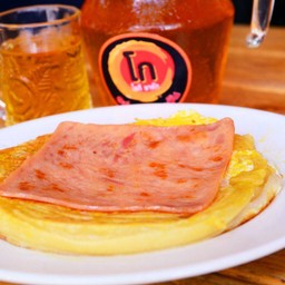 โรตีไข่ดาว-แฮมไก่