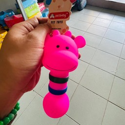 ของเล่นสัตว์เลี้ยง-ยีราฟ ชมพู
