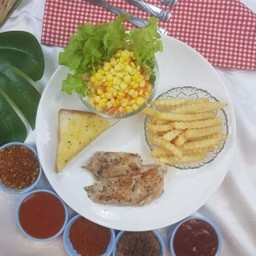 สเต็กไก่พริกไทยดํา