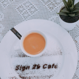 Sign coffee ร้อน