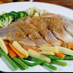 ปลาทับทิมนึ่ง