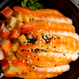 ข้าวด้งกุ้งไข่หวานปูอัด ฟรีโค้ก 1ขวด 295 มล.