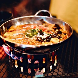 [อร่อยซ่ากับโค้ก] เกาเหลาหมาล่า (หั่วกัว) +  โค้ก ออริจินัล (ขวด)