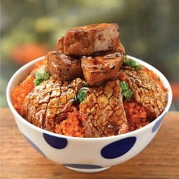 Salmon Toro Teri FoieGras Meshi