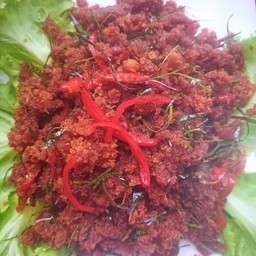 ปลาดุกฟูผัดพริกขิง