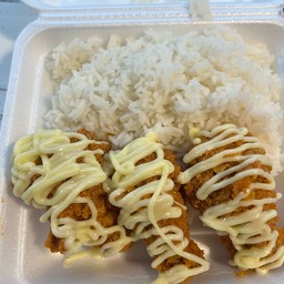 ข้าวไก่วิ้งแซ่บราดมายองเนส