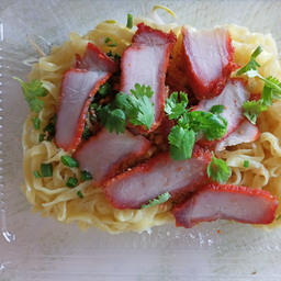 บะหมี่+เกี๊ยว แห้ง หมูแดง