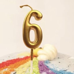 เทียนตัวเลข 6