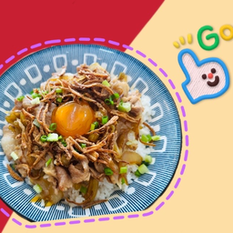 ข้าวหน้าเนื้อใบพายชาร์โรเล่ส์ซอสญี่ปุ่น