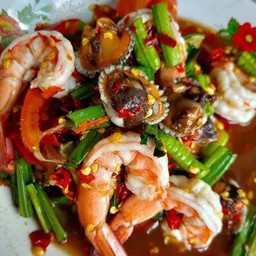 ตำถั่ว กุ้งสุก