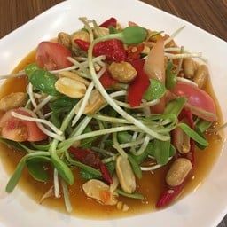 ตำต้นอ่อนทานตะวัน (ไทย ปลาร้า)