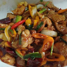 ข้าวราดผัดพริกเผา