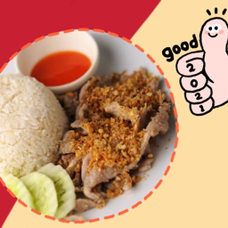 ข้าวหมูกระเทียม