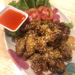 ไส้อ่อนทอดกระเทียม