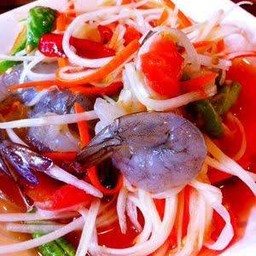 ตำกุ้งสด