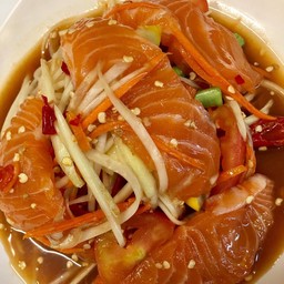 ตำแซลมอน (ไทย  ปลาร้า)