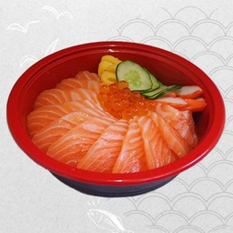 ข้าวหน้าปลาแซลมอน