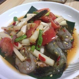 ตำไหลบัวกุ้งสด