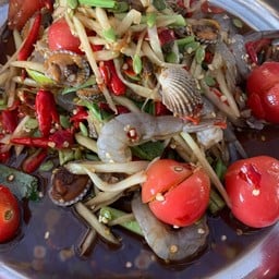 ตำหอยแครงกุ้งสด