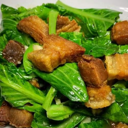 ผัดแขนงหมูสามชั้นสามชึ้น