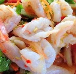 ยำกุ้งสด (สด  ลวก) (