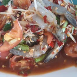 ตำกุ้งสด