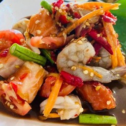 เกาเหลาแซลมอลกุ้งสด