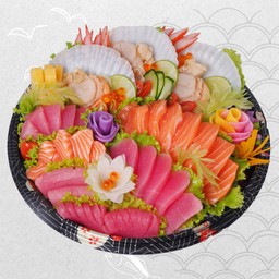 หอยเชลล์ติดฝา Scallop sashimi set C
