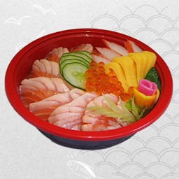 ข้าวหน้าปลาแซลมอนเบิร์น Salmon burn don