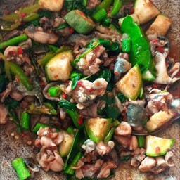 พริกแกงกบราดข้าว