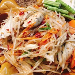 ตำปลาร้าหมูยอ