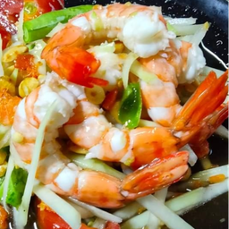 ตำไทยกุ้งลวก