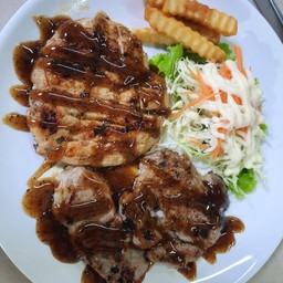 หมูพริกไทยดำ+อกไก่พริกไทยดำ