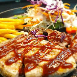 สเต็กไก่พริกไทดำ