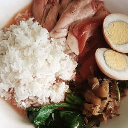 ขายหมูราดข้าวเนื้อหนัง+ไข่+โค้ก