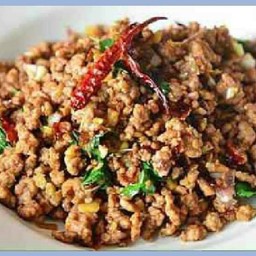 ข้าว+กะเพราหมูสับ