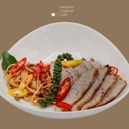 S7 Spaghetti Spicy Stir-Fried Pork สปาเก็ตตี้ขี้เมาหมูย่าง