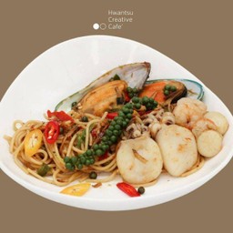 S3 Spaghetti Spicy Stir-Fired Seafood สปาเก็ตตี้ขี้เมาทะเล